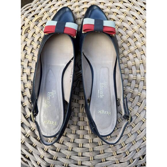 Allen Edmonds Fergie Women’s 8 AA Slingback Pumps Navy Vintage USA made 40s 50s - Picture 8 of 16